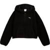 Logo Fleece Kurze Kapuzenjacke Langarm Damenjacken 633983-01