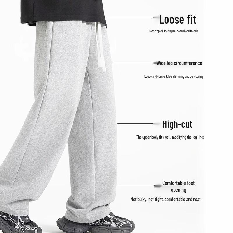 Jeanswest Men's Loose Fit Straight Leg Knit Sweatpants