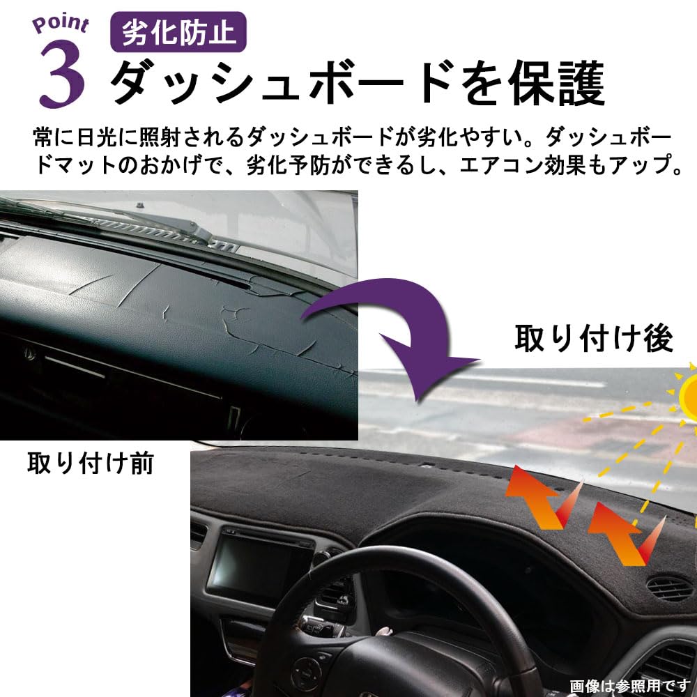 SAWAKAKI Armaturenbrettmatte für Suzuki Hustler Sun mit Innenraum-Individualisierungszubehör MR52S/MR92S, Schutz, Anti-Ermüdung, Anti-Rutsch Polyester, Logo, Zubehör,