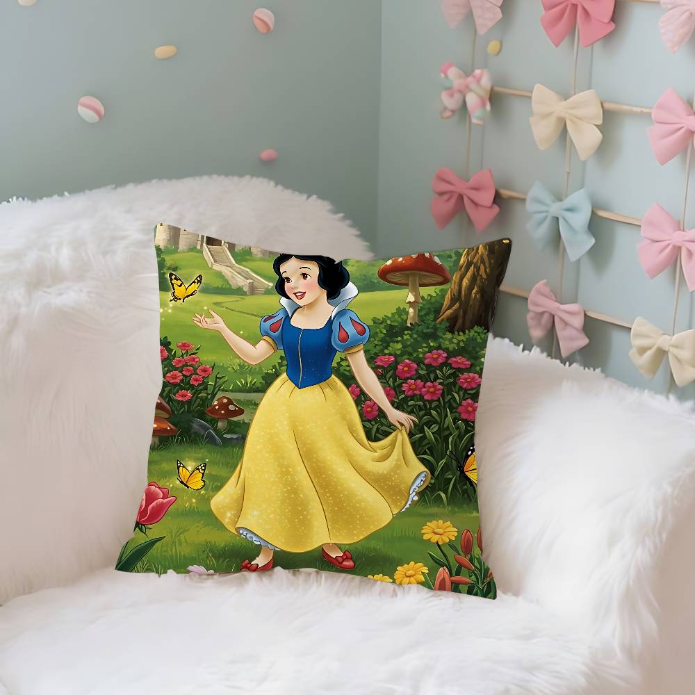 Classic Anime SsnowWhiteS Cute Case Plush Fabric Soft Pillowcase Double Sided Print Cushion Cover Household Gifts