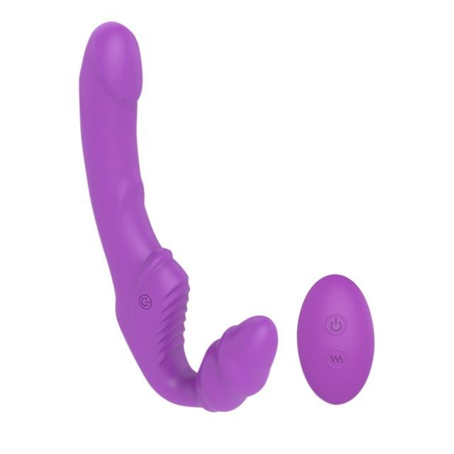 Dual Head Vibrator 9 Mode Silicone Prostate Massage Remote Control Sex Toys for Female Lesbian AV Magic Wand