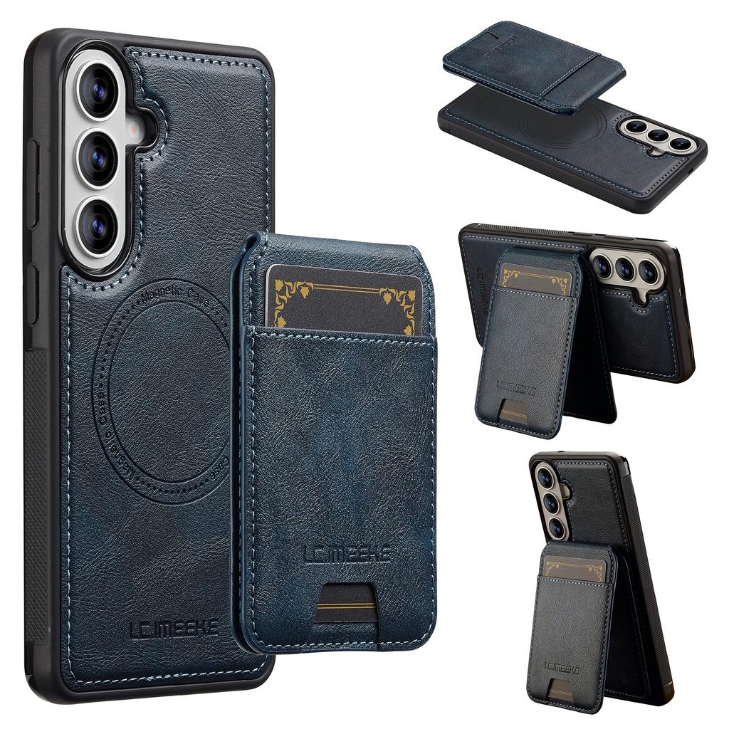 LC.IMEEKE L3 For Samsung Galaxy S26+ Magnetic Case Detachable Card Holder Leather TPU Mobile Cover