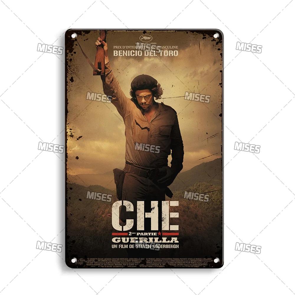 MISES 2008 Klassisk Film Che Guevara Metallaffisch Gammal Metallplåt Retro Metallplatta Väggplatta Hemklubb Industriell Dekor