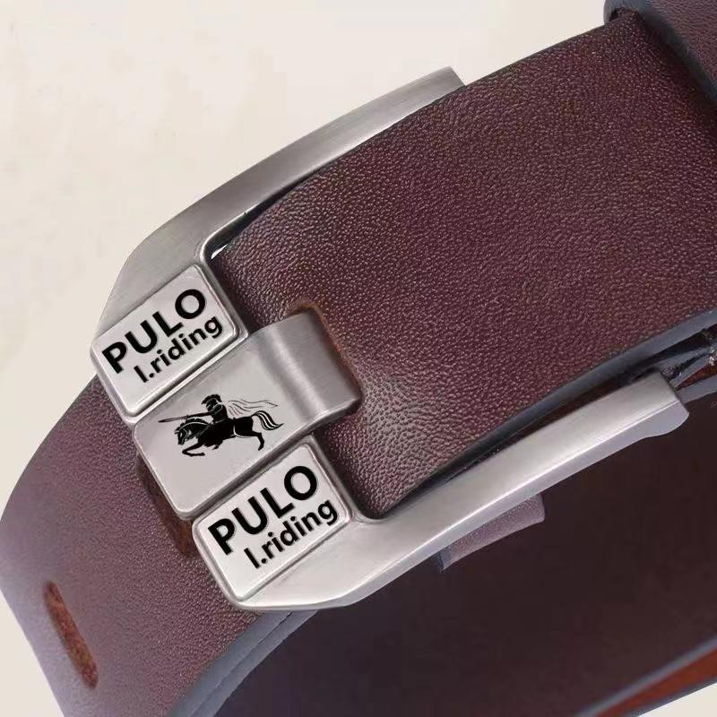 Men's Custom Genuine Leather Pin Buckle Belt