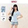 SPAO Women's Contrast Faux Two-Piece Short Sleeve T-Shirt