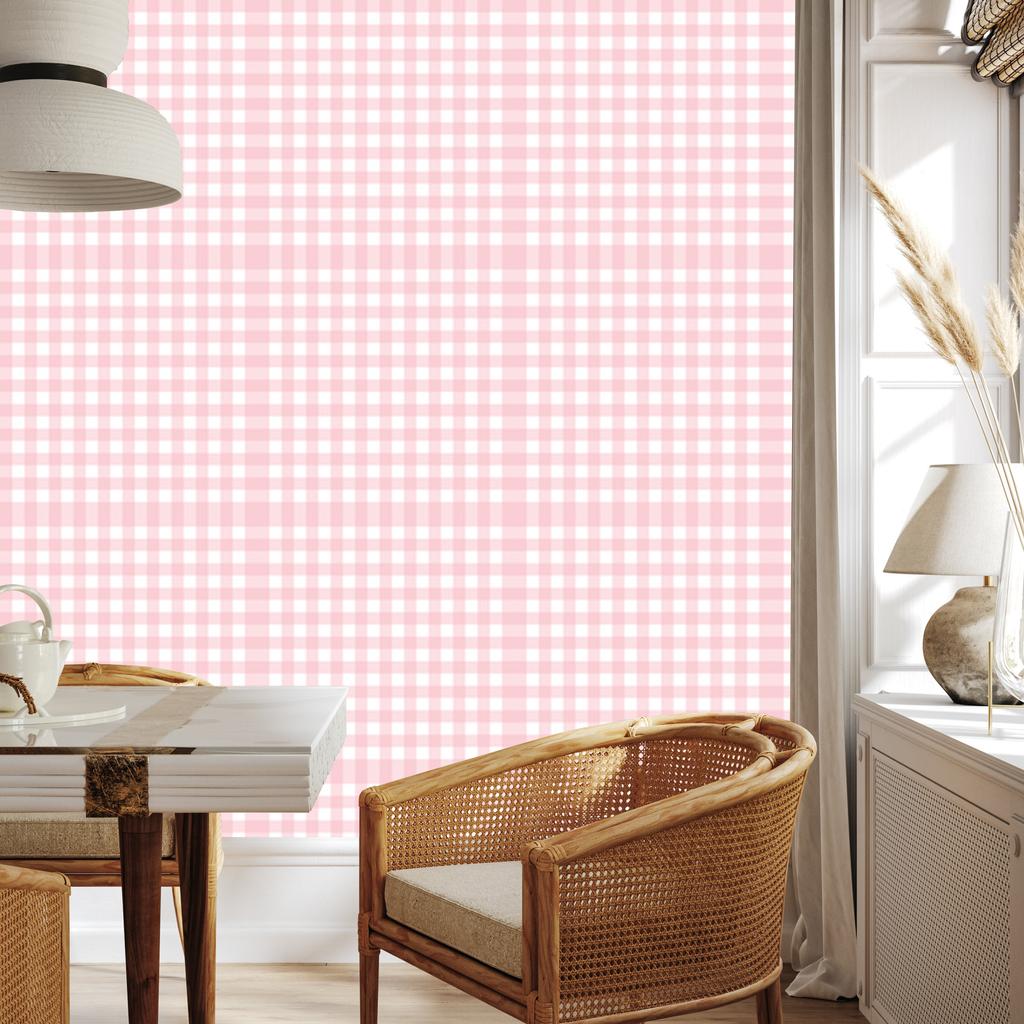 Wallpaper Fabric Pattern Coral and White for Living Room and Bedroom 50x1000