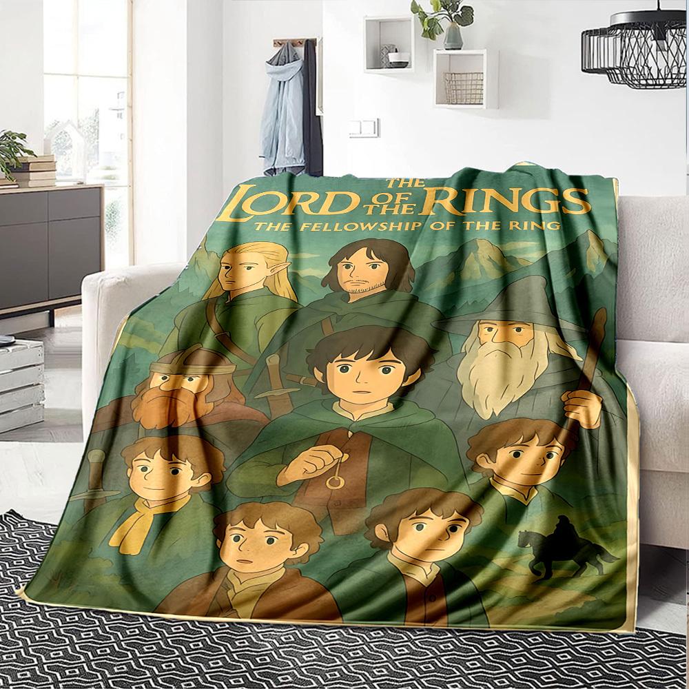 1pc Lord of the Rings Fellowship of the Ring Flannel Blanket - Soft Warm Throw for Home, Office, TravelL1364