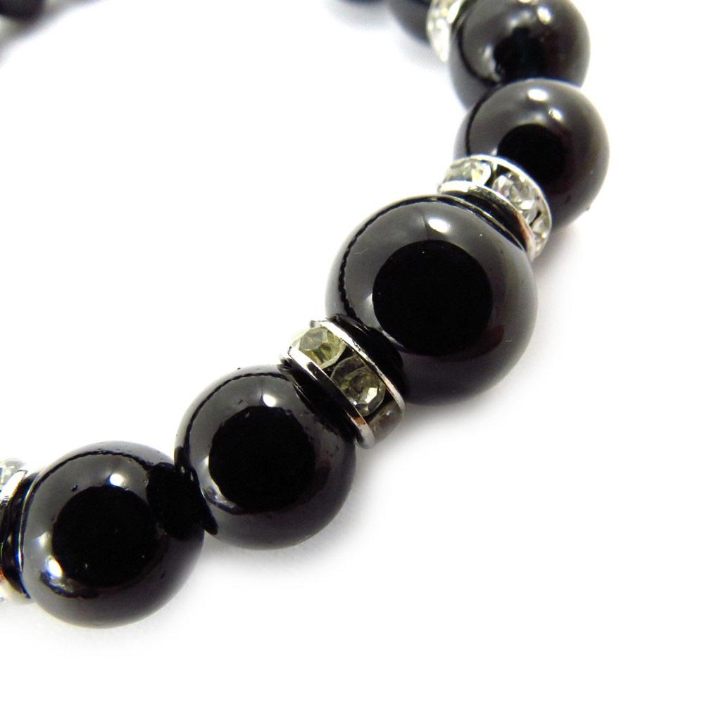 Les Trésors De Lily [J6303] - Bracelet 'Sissi' noir