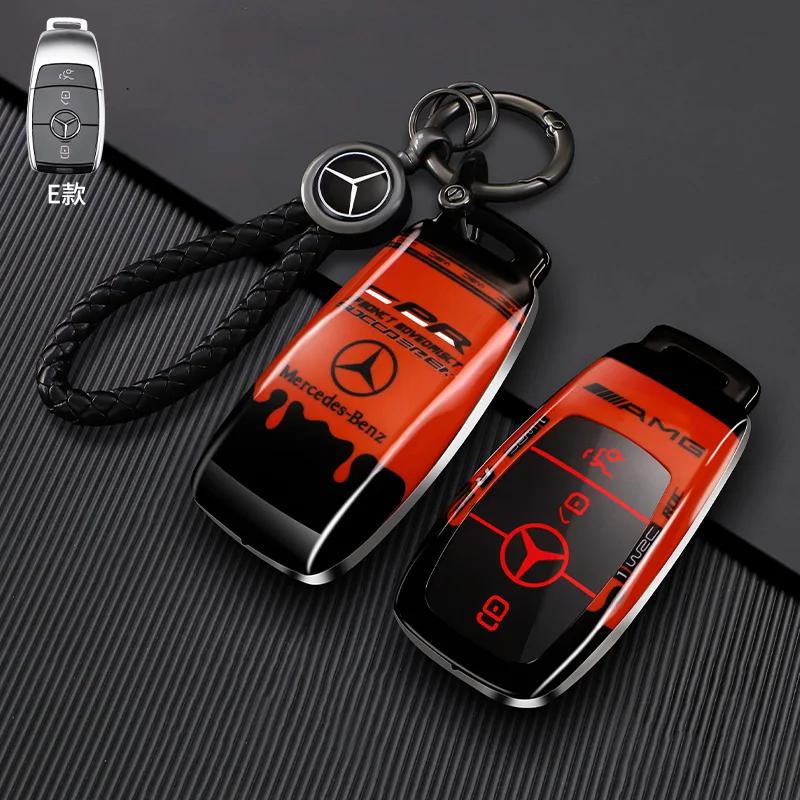 PEL5 Car Remote Key Case Cover For Mercedes Benz A C E S G Class GLC CLE CLA GLB GLS W177 W205 W213 W222 X167 AMG Auto Accessories