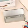 Metal Pen Box Iron Box Versatile Metal Pencil Stationery Students Spacious Heavy Duty Pen Box Rectangular Fountain Pen Case