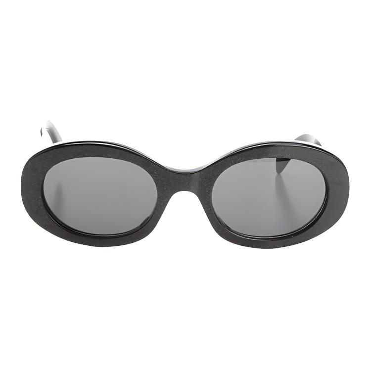 Celine Personality Design Oval Sunglasses Unisex Sunglasses Black 4S194CPLB38LX