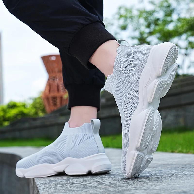 Fashion Men Sock Shoes 2025 Knit Breathable Socks Sneakers Man Plus Size 39 48 Light Slip-On Men Casual Sneaker chaussure hommes