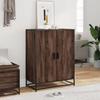 VidaXL Shoe Cabinet Brown Oak Engineered Wood and Metal 3300869