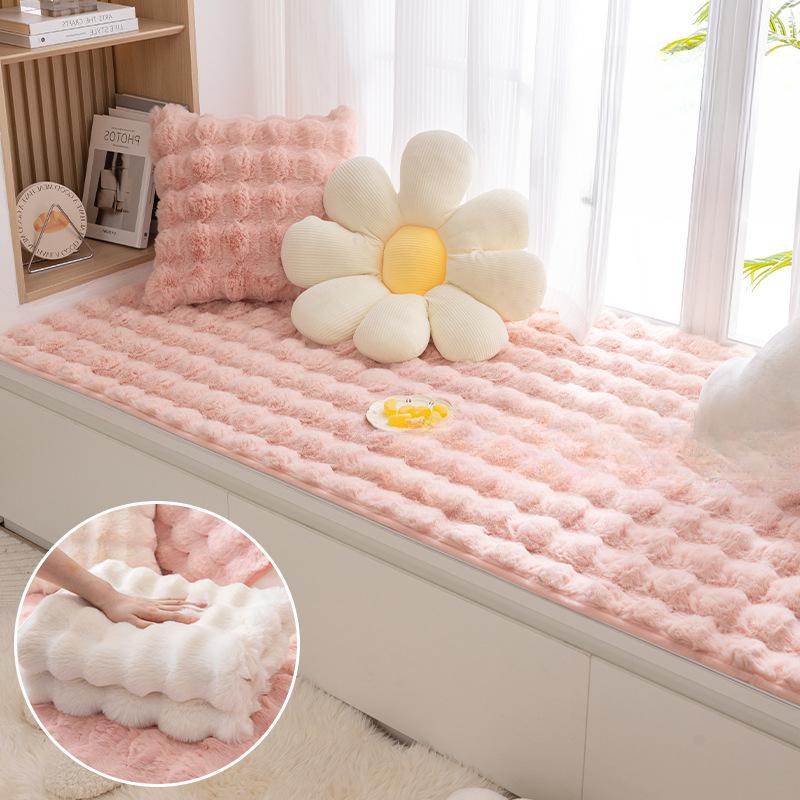 Plush Window Cushion Window Sill Mat New Balcony Cushions Winter Ins Style Tatami