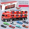 Car Toys Set Push Educational Around Play Funny Transport Truck with 8 Alloy Car Toys for Boys Girls