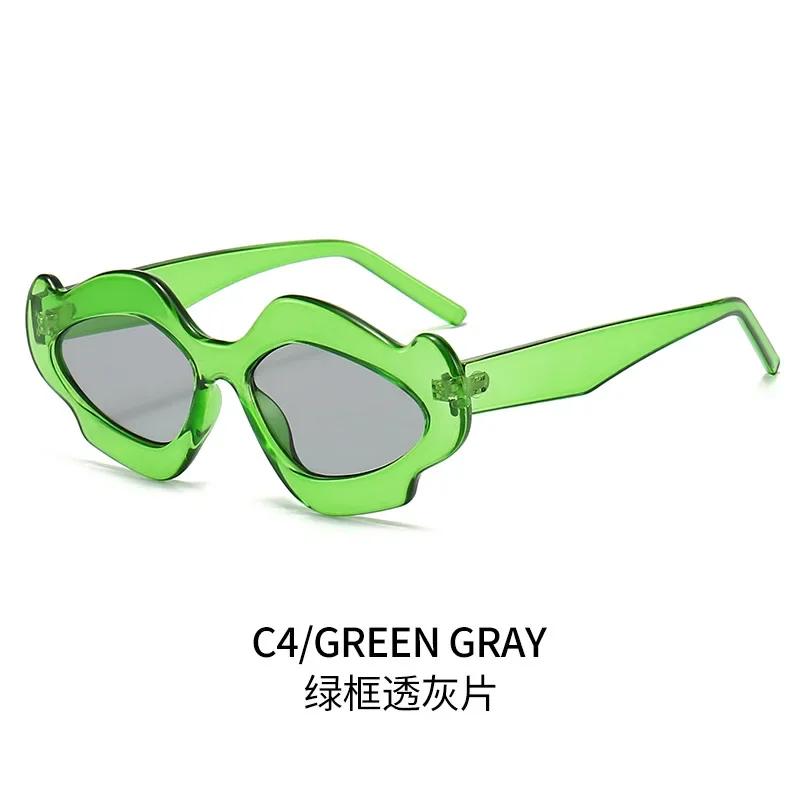 Vintage Flower Women Sunglasses Stylish Irregular Shape Gradient Shades Trendy Luxury Brand Design Party Eyewear