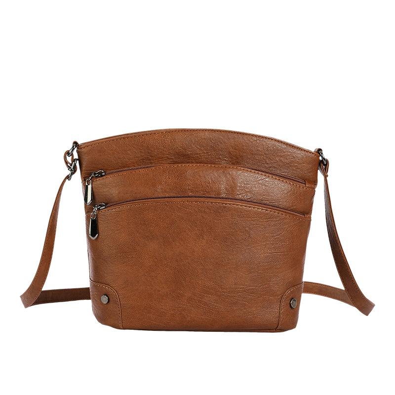 Enkel Hinkväska, Flerlagers Vardagsväska, Nischad Design, Enkel Axelväska/Crossbodyväska
