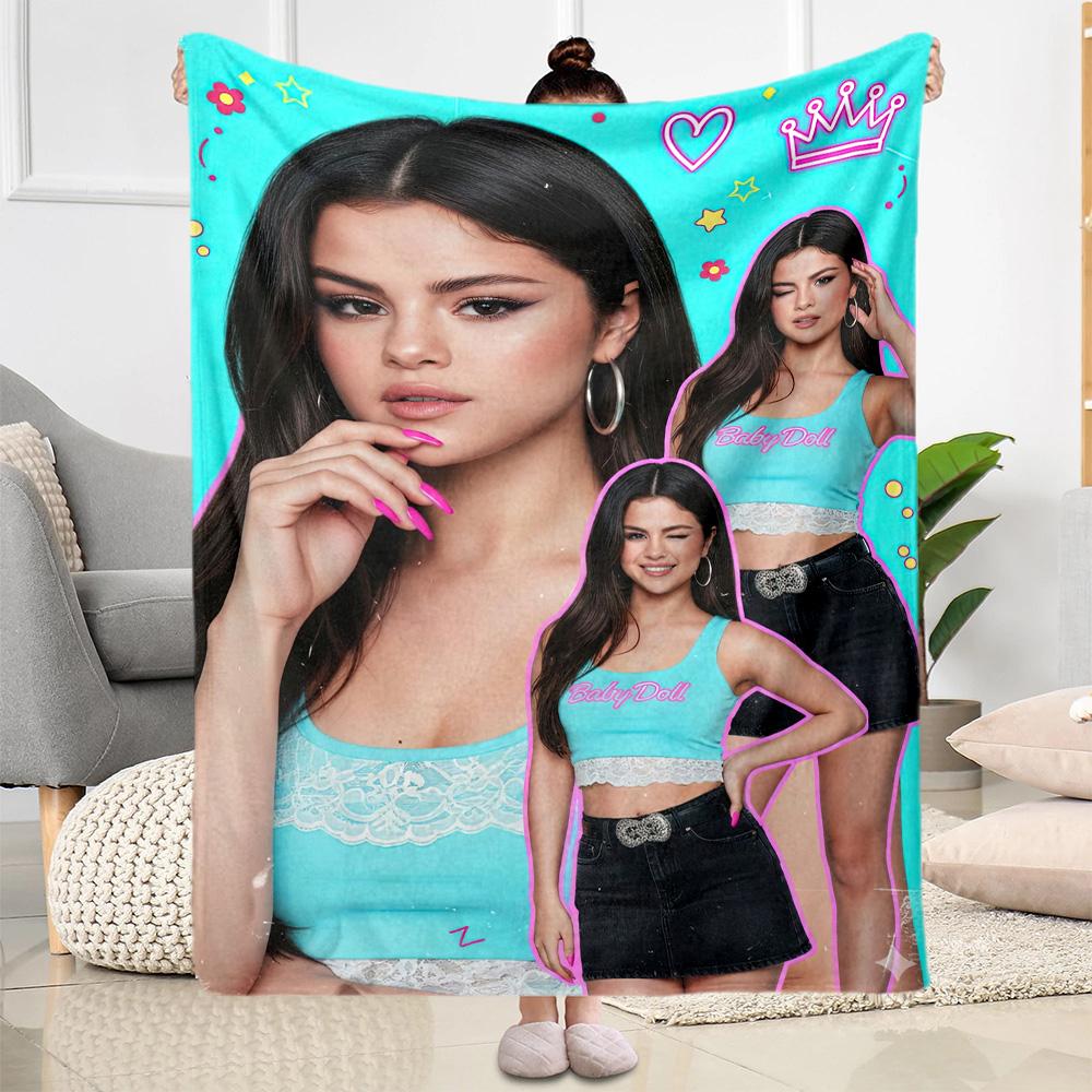 Selena Gomez1 Blankets Are Suitable for Living Rooms,making Them an Ideal Choice for Outdoor Travel and Gifts.