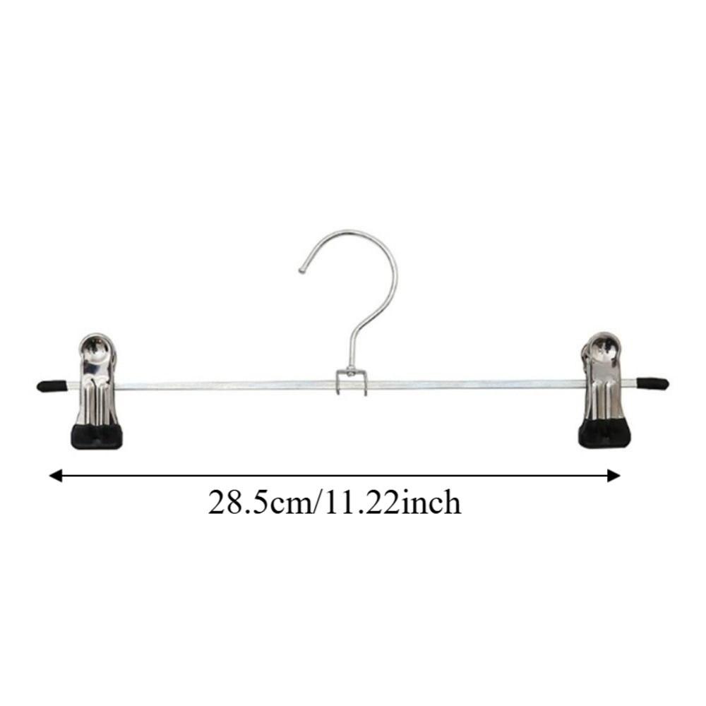 2pcs Space-Saving Pants Hangers Stainless Steel Underwear Hanger Portable Clothes Rack Dorm Use