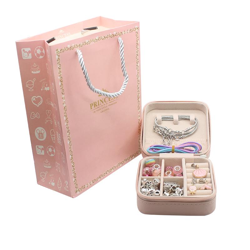 Unicorn Pink Crystal Beaded Bracelet DIY Kit for Kids