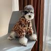 Vinter Hundkläder Varm Fleece Hundhuvtröja Leopard Hundrock Jacka Fransk Bulldogg Kläder för Små Hundar Husdjur Kostymer Höst Fleece Varm Rock