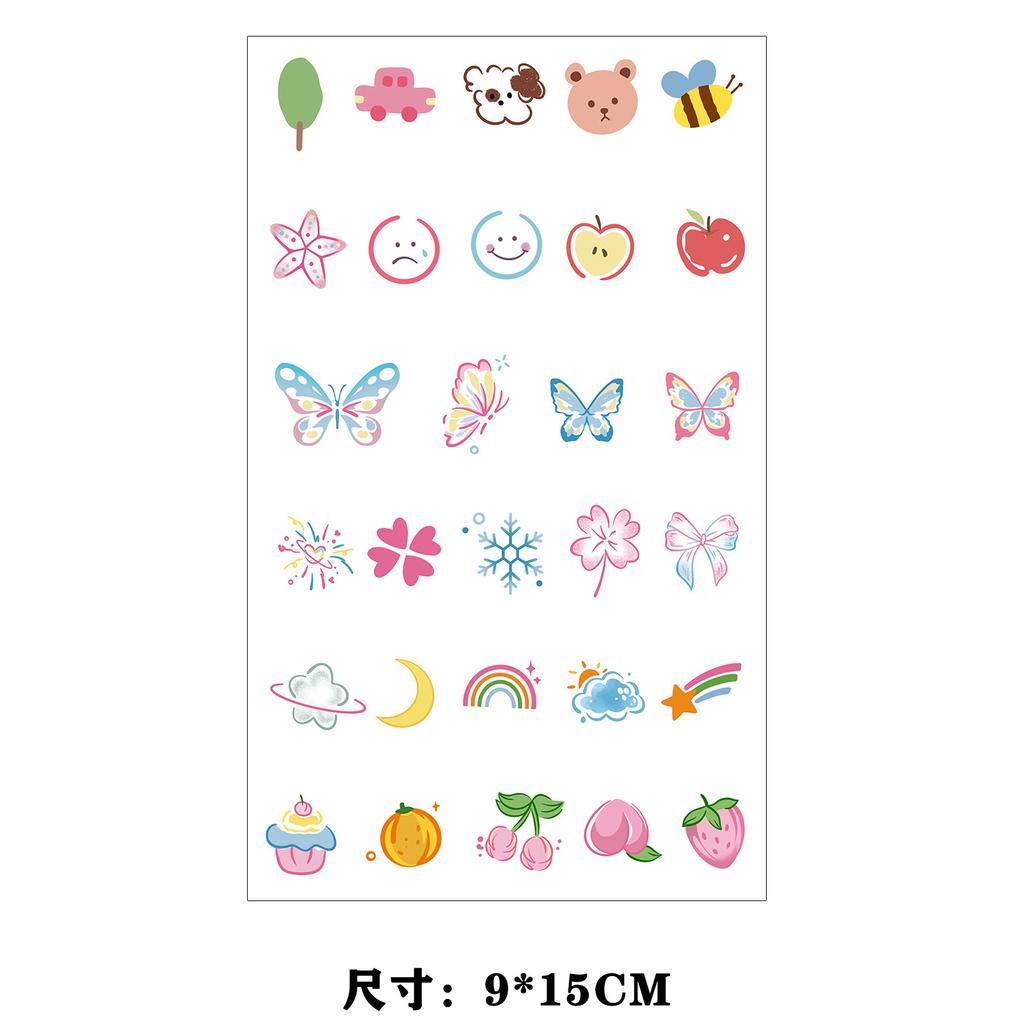 Dopamine Color Butterfly Animal Love Star Fireworks Small Picture Finger Tattoo Sticker