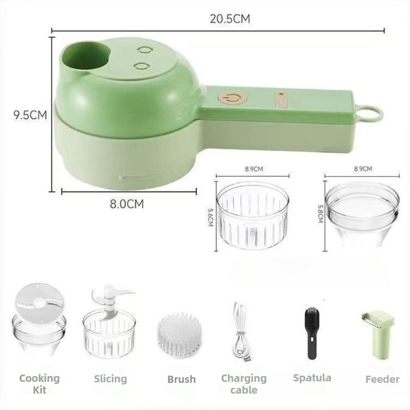 Multifunctional Vegetable Tools Stainless Steel Electric Vegetable Cutter Garlic Crusher Portable Home Kitchen Accessories
