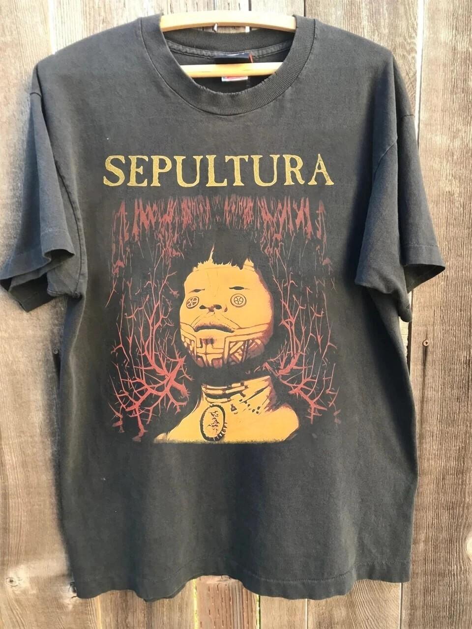 Sepultura Music Metal Band Vintage 90s Charcoal Unisex T-shirt Reprint S