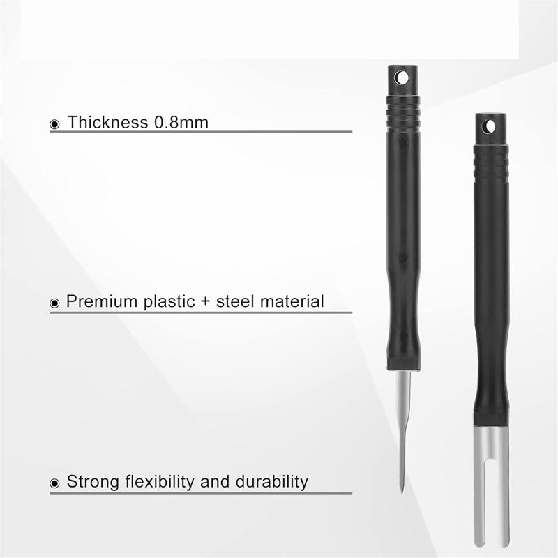 Zestaw narzędzi do usuwania terminali 18 szt. Zestaw narzędzi do wyciągania pinów Zestaw narzędzi do odpinania pinów, Narzędzie do zwalniania pinów złącza elektrycznego samochodu-A87Q