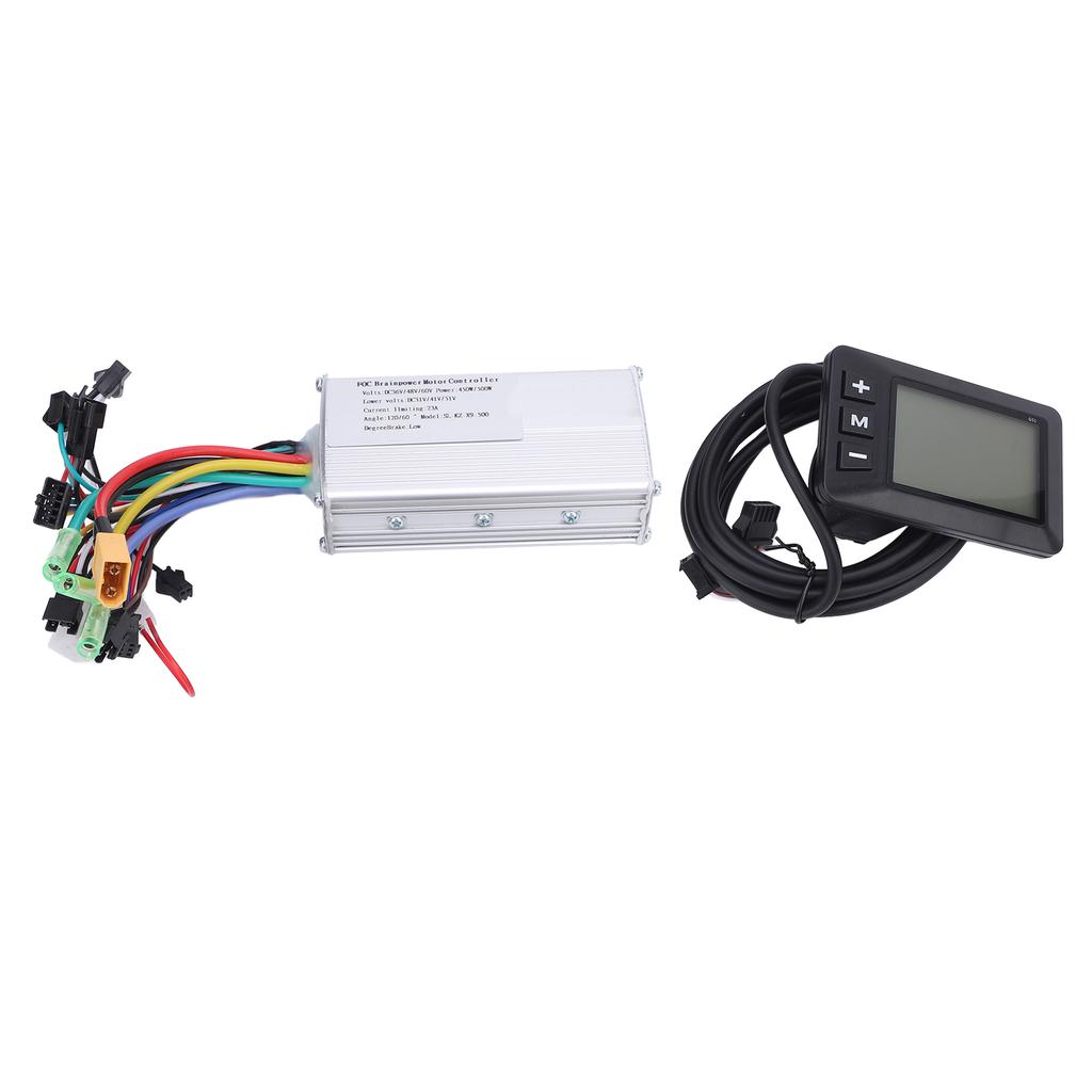 36V 48V 60V 450W 500W Motor Controller Kit Sine Wave Brushless Controller with G51 Display Panel for Conversion