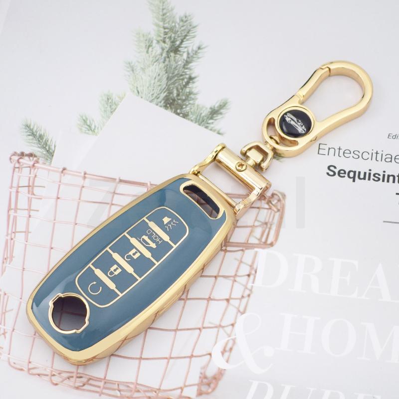 4/5 Buttons Auto Shell Fob Holder For Nissan X-Trail T33 Kicks Qashqai J12 Juke Teana Altima Ariya Tpu Car Key Case Cover Bag