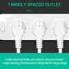 Power Strip 3000W 3 Widely Spaced Outlets 4 USB Charging Ports