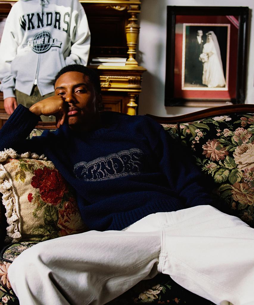 WKNDRS Logo Wool Knit Sweater (Navy)