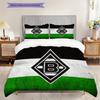 Borussia Muster Bettwäsche Steppdecke Set Bettbezug Kissenbezug Heimdekoration Geburtstagsgeschenk (1 Bettbezug + 2 Kissenbezüge, ohne Füllung)