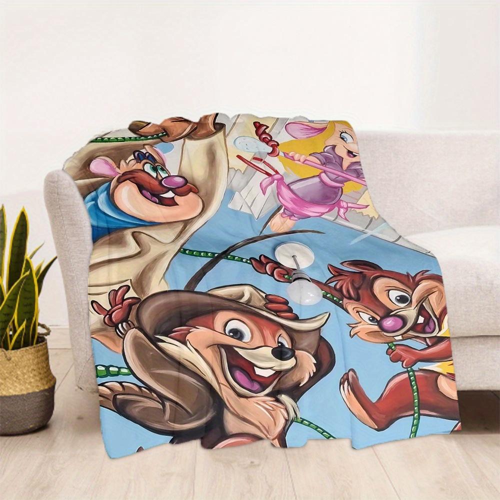 1pc, Chip 'n Dale and Friends Blanket Cute Home Decor for All Seasons Perfect Gift for Animal Lovers Soft Throw Blanket Ideal for