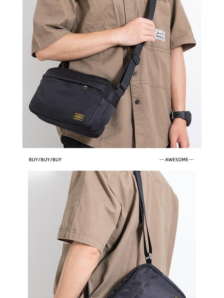 Japanese Minimalist Men's Casual Crossbody Bag - Oxford Cloth Shoulder Bag in Workwear Style
