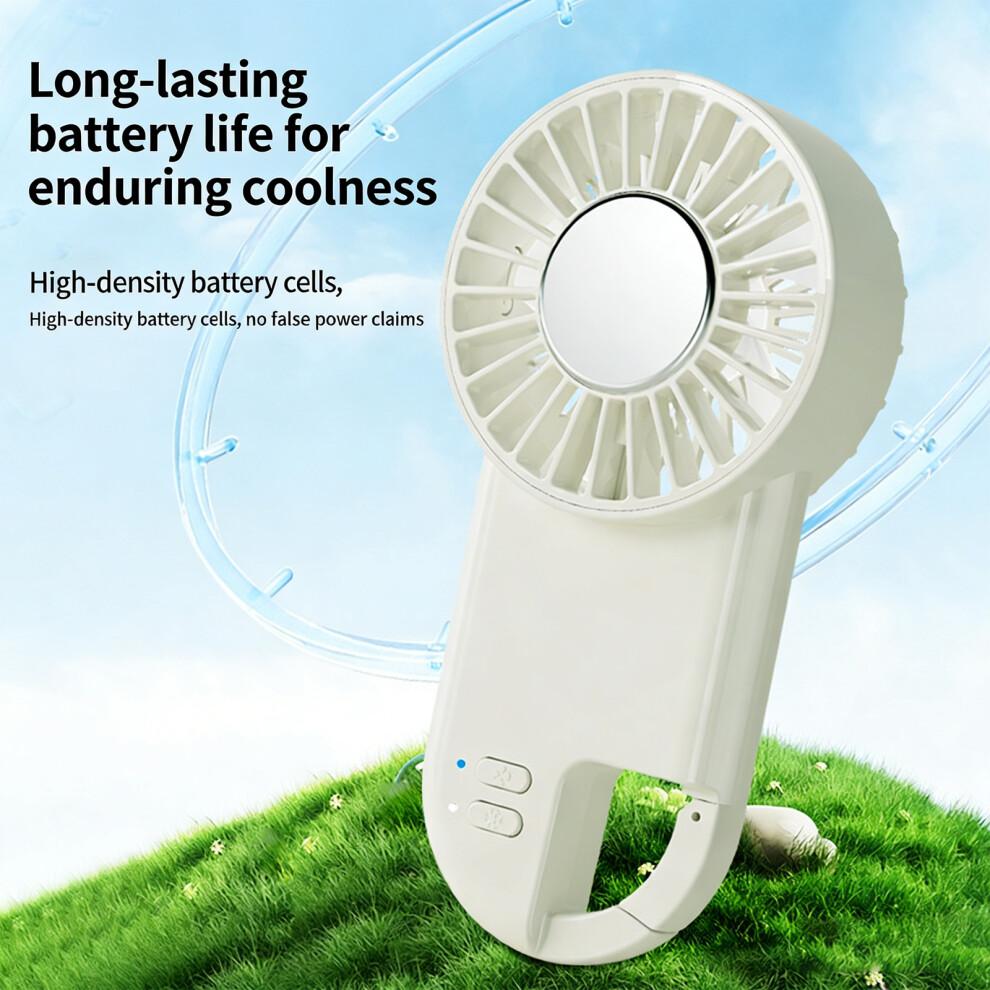 Verstellbarer Handventilator Outdoor Luftgebläse Wiederaufladbar 5-Weiß