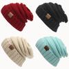 Warm Winter Knitted Beanie Soft Acrylic Fabric Cozy Dome Hat For Cold Weather