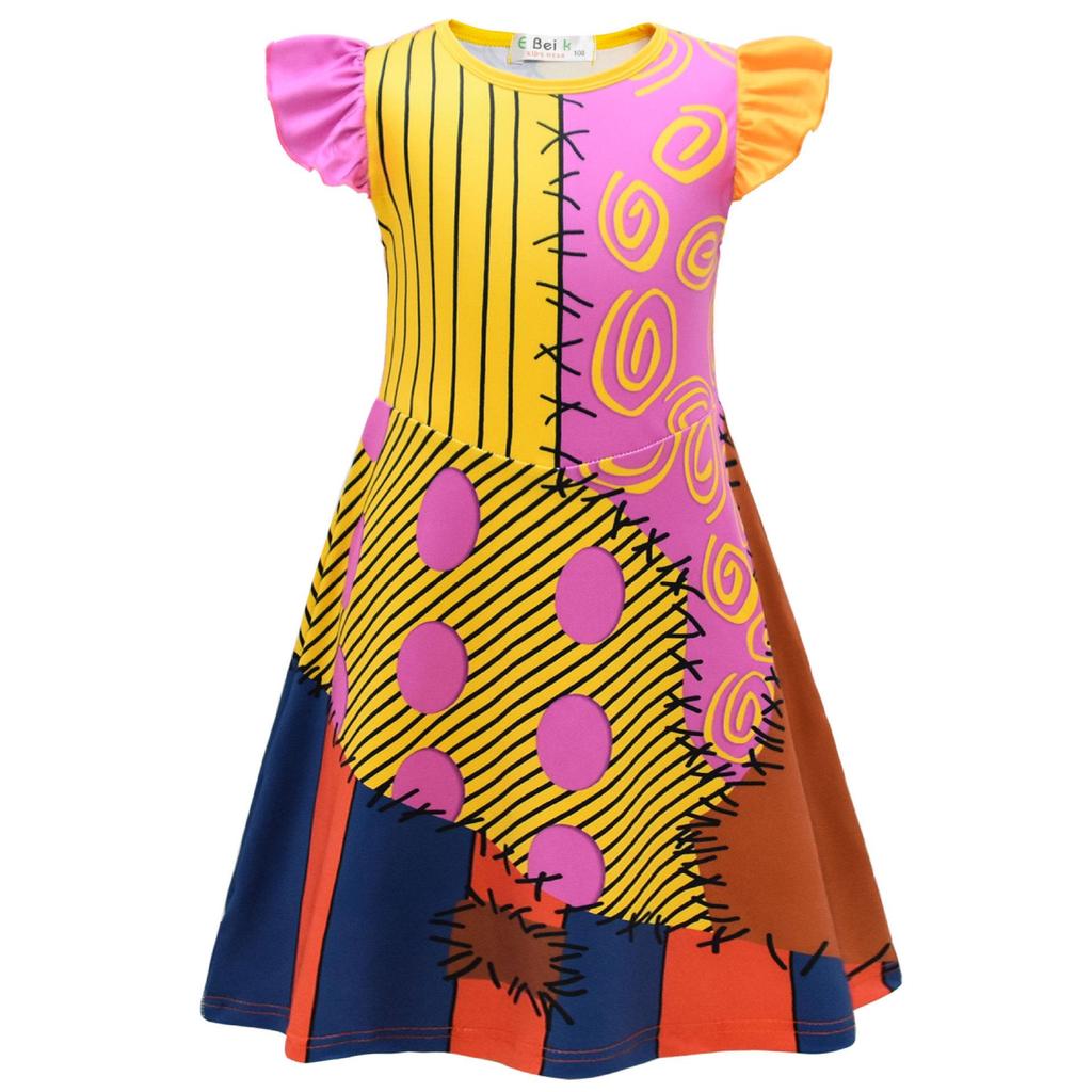 Christmas Eve Horror Sally Girl Dress, Halloween Children'S Dress + Bag 82152