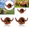 Pet Funny Ox Hat Pet Cow Hat with Ox Horn Comfortable Dress up Dog Cow Hat for