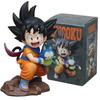 Dragon Ball Childhood Little Goku Hugs Puer Ya Mu Tea Follower Figures Doll Pvc Model Statue Collection Gift Round Sensory Compression Bouncy Durable