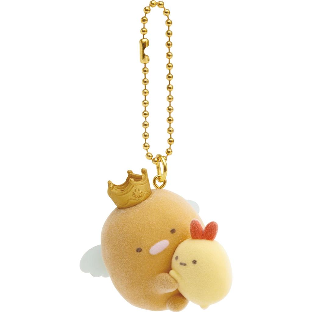 Sumikko Gurashi Petit Collection Angel Petit Sumikko Keychain Tonkatsu Fried Shrimp Tail AB26203 H40 X W40 X D35mm San-X "My Sumikko" &