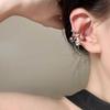 Pearl Zircon Starburst Clip Earrings for Women Exquisite Vintage Cross Star Ear Cuffs Sweet Hip-Hop Punk Versatile Jewelry Gift