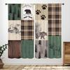 Rustic Deer Curtains,Farmhouse Cabin Lodge Country Forest Hunting Wild Animal Vintage Elk Window Treatments Drapes for Bedroom