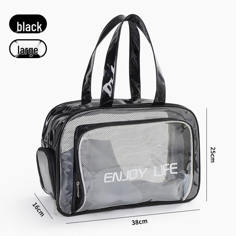 Waterproof Wet/Dry Beach & Fitness Toiletry Bag - Large Capacity Handheld Storage for Makeup & Swimming Gear