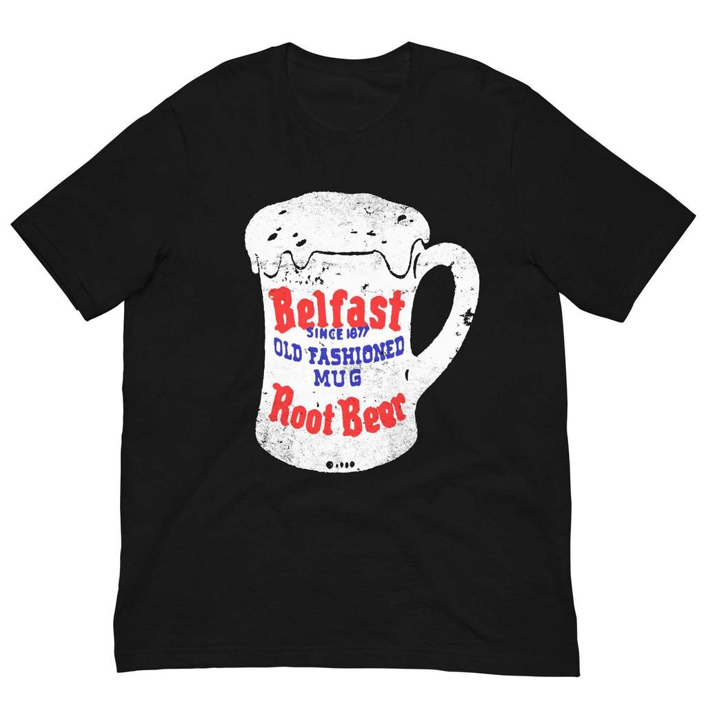 Vintage Retro Graphic T Shirt Belfast Old Fashioned Mug Root Beer Graphic Tee