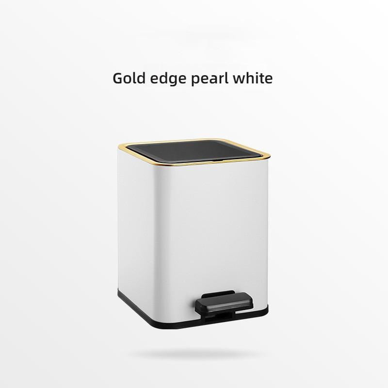 Household Bathroom Trash Can Kitchen Living Room Stainless Steel Garbage Basket Large Capacity Pedal Rubbish Bin
