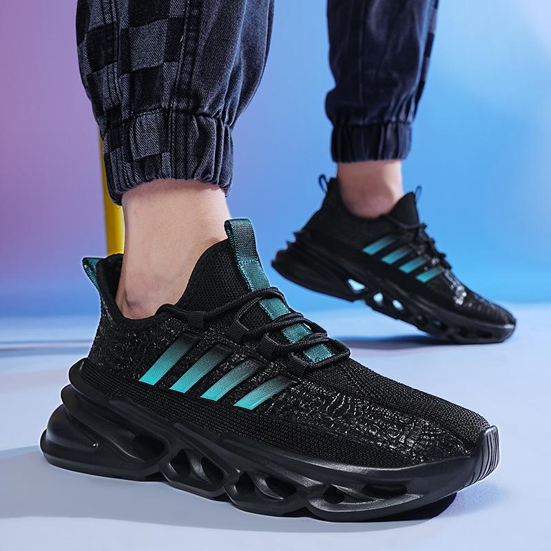 

New men s shoes blade tide shoes autumn casual running breathable shock absorption sports shoes large size 46 Putian net shoes 46 чёрный