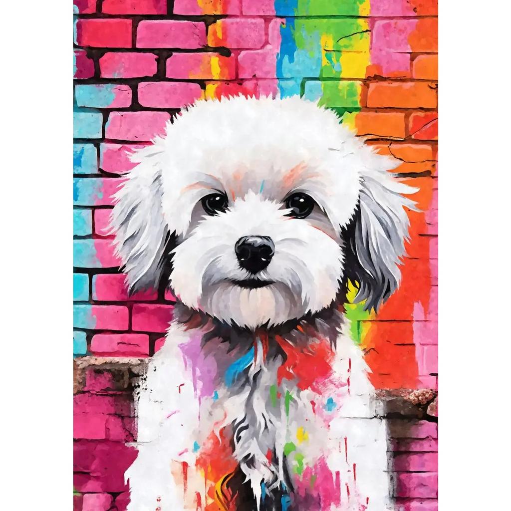 Cute Pet Dogs Graffiti Poster Prints Aesthetic Pug Dachshund Maltese Dog Wall Art Canvas Painting Home Kids Room Decor Picture