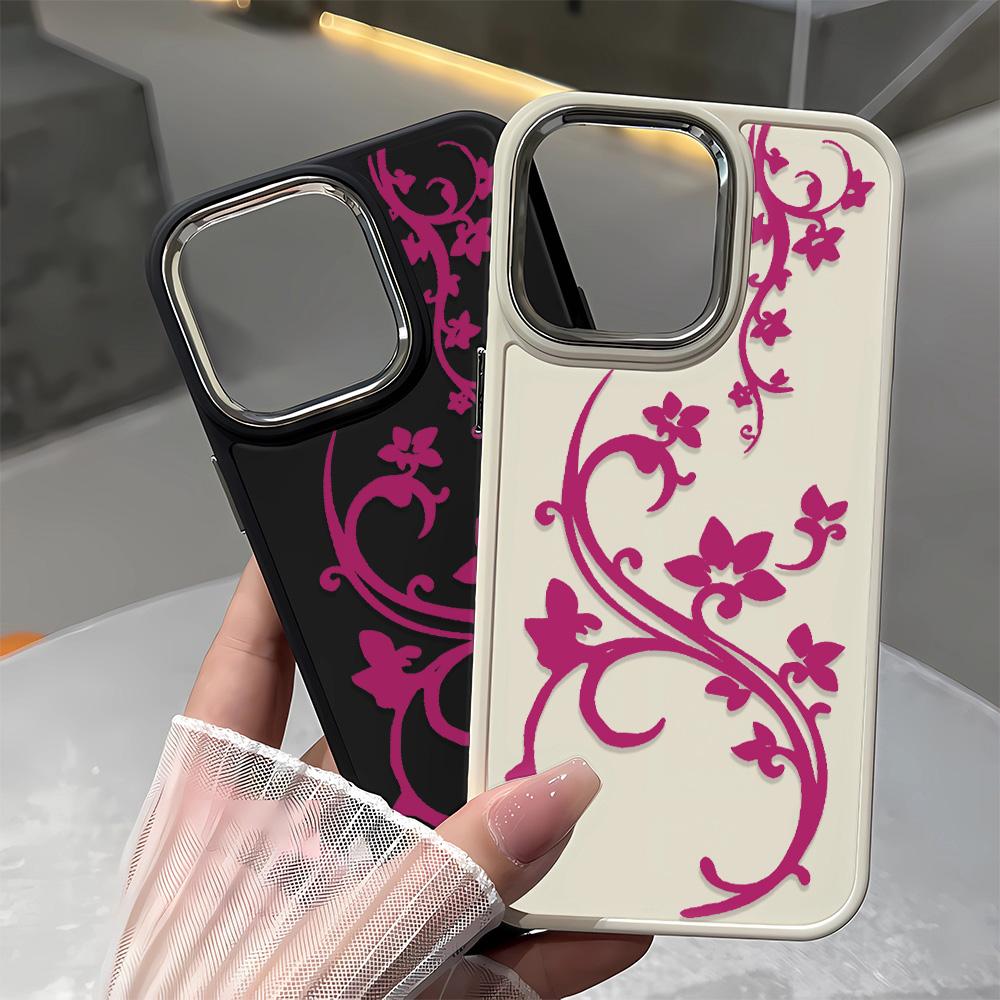 Couple Two Tone Pattern Phone Case For Iphone 17 Air 16 15 14 11 13 12 Pro Max Mental Stylish Anti-Drop Protective Cover Funda